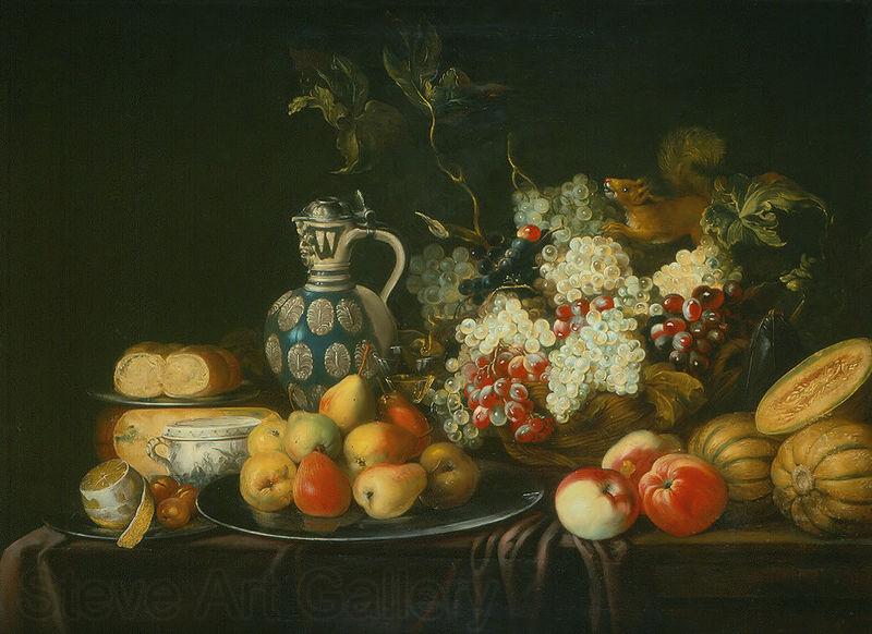 Andreas Stech Still life with a squirrel and a pitcher